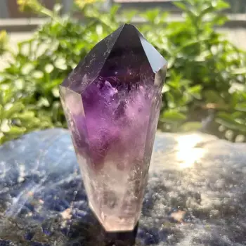 1PC Natūralus Akmuo Kristalas Violetinė Kvarco Brazilija Ametistas Crystal Tower Piramidės Papuošalai Reiki Gydymo, Meditacijos Balansavimo