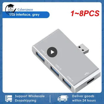 1~8PCS USB 3.0 Tipo C Hub 4 In 1 Multi -port Docking Station Splitter Mini Cinko Lydinys USB 3.0 Hub Didelės Spartos Adapteris, Skirtas PC