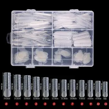 288Pcs/Dėžutės permatomo Plastiko Nagų Stilingas Ilgalaikis Matomas Nagų Salonas Prekių Pratęstas Plastikiniai Vinys Nagų Pelėsių Patarimai