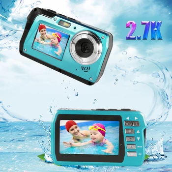 4K 30 FPS Vandeniui vaizdo Kamera 1080P UHD Vaizdo įrašymo IPS Dual Ekranas Anti Shake Veido Aptikimo Plaukimo Tėvų-vaikų Žaisti