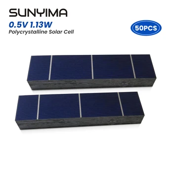 50pcs SUNYIMA 156*39 0.5V1.13W polikristaliniai saulės elementų 