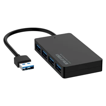 5Gbps Didelės Spartos USB 3.0 Hub 4 Prievadų USB Adapteris, Splitter PC Nešiojamas Maitinimo Tiekimo