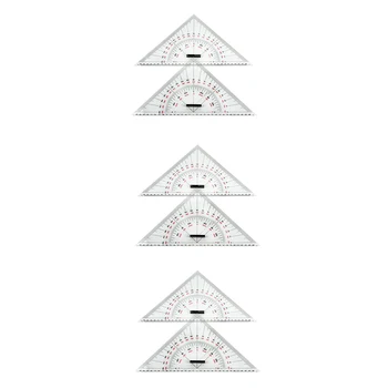 6x Diagramos Piešimo Trikampis, Liniuotė Laivo Piešimo 300mm Didelio Masto Trikampis Valdovas