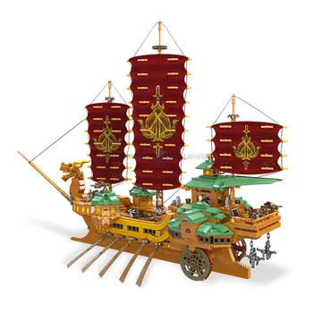 Alcor Laivo Didelės Formos Dragon Burlaivis Modelis Kūrybinių Idėjų Plytų Viduramžių Karo Šarvuotis Blokai Kolekcijos Žaislas