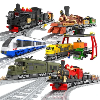Blokai Kūrybos H Tech Transporto Priemonės Senumo Traukinio Modelio Automobilių Švietimo Plytų Žaislai Vaikams Šiuo Įdomus Berniukas Gimtadienio Dovanos