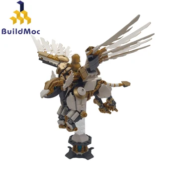 BuildMoc Aukštųjų Technologijų Machina Mecha Blokai Rinkinio Herojai Liūtas Žvėris, Pabaisa Modelis Plytų Žaislas Vaikams, Gimtadienis, Kalėdos Dovanas