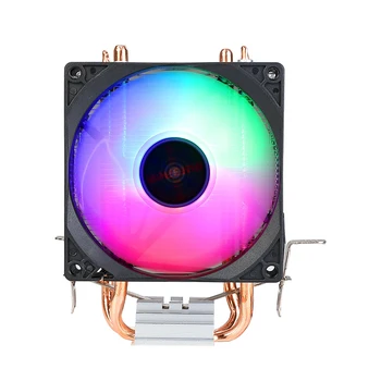 CPU Aušintuvo Radiatorius 2 Šilumos Vamzdis, 9cm Aušinimo Ventiliatoriaus Guoliai, Hidraulinių RGB Spalvinga Šviesos Efektas Kompiuterių Priedai INTEL AMD