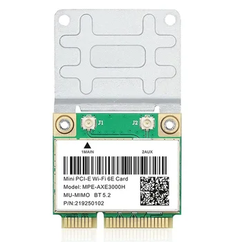 DLP-AXE3000H 5374Mbps Wifi 6E Belaidžio ryšio Kortelės AX210 Mini PCIE Wi-fi Kortele, Bluetooth 5.2 802.11 AX 2.4 G/5G/6Ghz Wlan Wi-fi Kortele