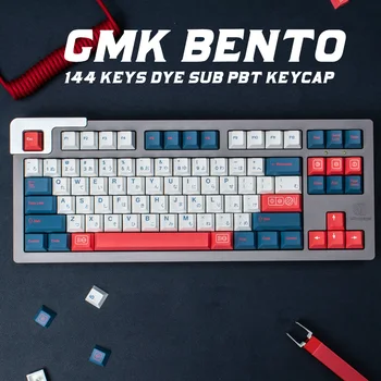 GMK Bento 144 Klavišus Vyšnių Profilis DAŽŲ-SUB Keycap Japonų Užsakymą Asmenybės Keycaps Mechaninės Klaviatūros 104/87/61/68/