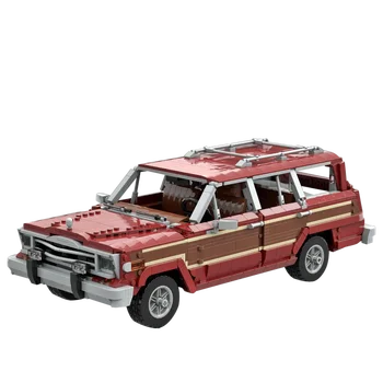 Gobricks SS Jeep Grands Wagoneered Skyler Baltymus automobilių Kūrimo Bloką, nustatyti Miesto Senas Raudonas Džipas Rinkti Plytų Žaislai Vaikams Dovanų
