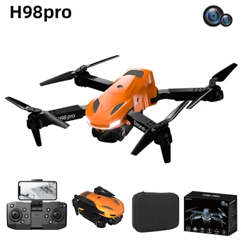 H98 Naujus UAV aerofotografija Kliūčių Vengimo 4K HD Dual Camera Quadcopter Drone Rc Oro Fotografas vaiko Žaislas