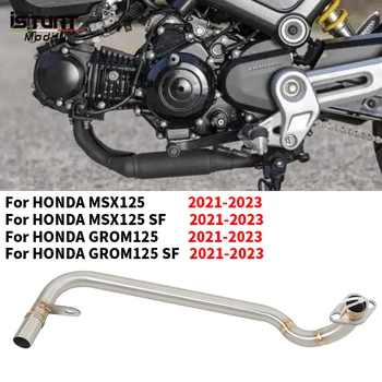 Honda GROM125 MSX125 SF GROM 125 2021 2022 2023 Motociklo Ryšio Originalus Duslintuvo Išmetimo Espace Moto Priekiniai Nuorodą Vamzdis