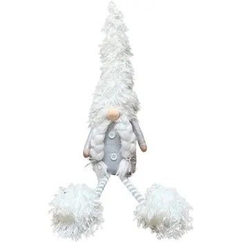 Kalėdų Nykštukai Dekoro Ornamentą Ilgos Kojos Baltos švedijos Santa Figūrėlės Lentelė Namų Dekoro