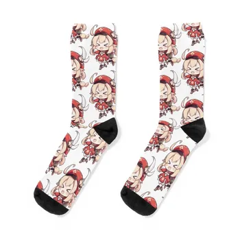 Klee Chibi - Genshin Poveikio Kojinės ilgos kojinės žmogus Moterų glaudinimo kojinės kojinių vyrams