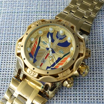 Kvarco Vyrai Laikrodžiai, Šviesos Prabanga, Didelis Ciferblatas Laikrodis INVICTO Reloj Hombre Dropshipping Laikrodis