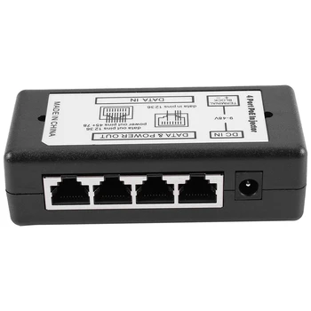 MOOL 4 Port Poe Injector Poe Maitinimo Adapteris Ethernet Maitinimo Pin 4,5(+)/7,8(-)Input Dc12v-Dc48v Ip Kameros