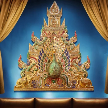 Medžio Drožyba Sienos Kabo Dekoro Tailando Club Viešbučio Kambarį Dekoratyvinis Dažymas dėl Prieškambario Sienos Pakabukas