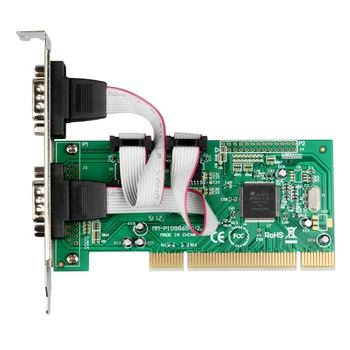 NAUJAS PCI Serijos Kortele 2 Port RS232 Pramonės PCI Serial Port Card PCI COM Ports 9Pin RS-232 Serial Išplėtimo Kortelės MCS9865 Lustas