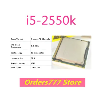 Naujas importuotų originalus i5-2550k 2550 CPU Dual Core Keturių Siūlų 1150 3.4 GHz 77W 22nm DDR3 DDR4 kokybės užtikrinimo
