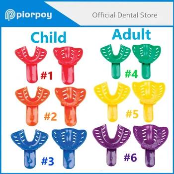PIORPOY 12 Vnt Dantų susidaro Įspūdis, Spalvingas Plastiko Padėklai, Vienkartiniai Dantų Plokštelę Suaugusiųjų Ir Vaikų dantų gydytojas Laboratorinių Įrankių