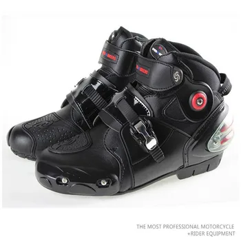 Pro-biker vasaros moder motociklo batai GREITIS DVIRATININKŲ Mikropluošto odos lenktynių batai neperšlampami A9003
