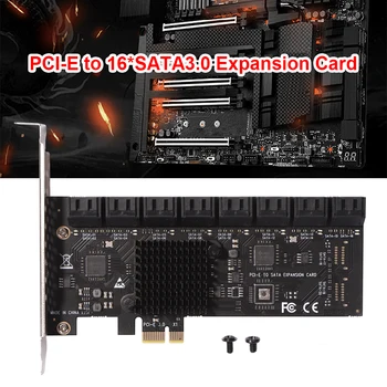 SA3116J PCIE Adapteris, 16 Uosto 6Gbps PCI-Express X1 į SATA 3.0 Išplėtimo Plokštę