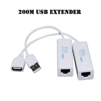 USB Extender RJ45 Extender TX RX Siuntėjas Imtuvas Ethernet Cable USB2.0 Konverteris Extension Adapter Pagal CAT5E Ar CAT6 Cat5e/6