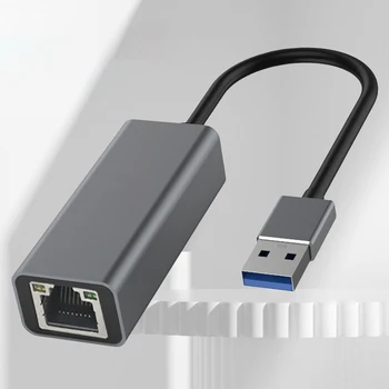 USB Interneto Adapteris, 10/100/1000Mbps RJ45 USB 3.0 Gigabit Ethernet LAN Tinklo Adapteris, skirtas Nešiojamas Nintendo Jungiklis PC Internetas