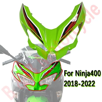 Už KAWASAKI Ninja400 Priekiniai Nosies priekinis žibintas Padengti Lauktuvės tinka NINJA 400 2018-2022 Galvos Dangtelis, Purvasargiai nustatyti, Žalia