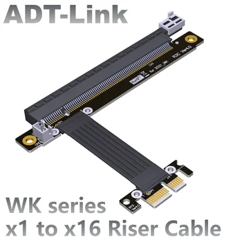 VDA-Link PCIExpress 4.0 X1 Kad X16 vaizdo plokštė Stove Kabelis 1x PCIe 16x 4.0 GPU Kasybos ilgiklis Už NVidia, AMD Vaizdo plokštė