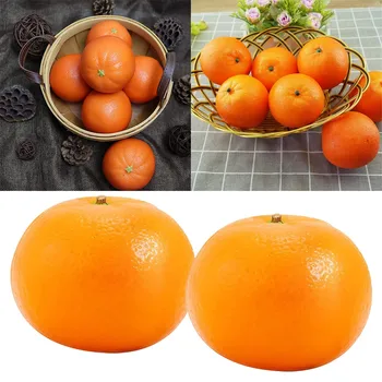 Vaisių (Apelsinų, Trijų Vadovauja Cukraus Oranžinė Oranžinė Modelio Namo Apdaila Stiklo Snaigės Ornament Kalėdų Kamuoliukus Mažas
