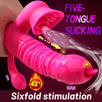 Veržlus Vibratorius Klitorio Stimuliatorius Klitorio Čiulpti Kalba Lyžis G spot Stimuliatorius Moterims, Suaugusiems, Sekso Žaislai