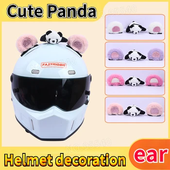 Šalmas apdailos meška ausis elektros šalmas accessories mielas priedai panda neprivaloma šalmas priedai mielas šalmas apdaila