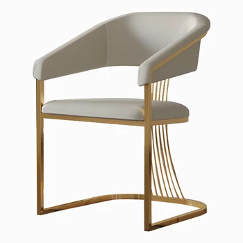 Prabangaus Dizaino Minkštas Palėpėje Kambarį Kėdės Atlošas Valgomasis Auksas Šiaurės Kėdė Modernus Baras Namų Baldai